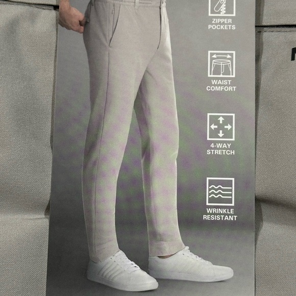 Marc New York 38x29 Men’s Commuter Pants Four Way Stretch Slim Fit Pants - New - Picture 2 of 6